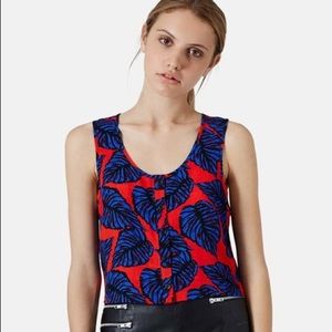 Topshop Button Crop Top